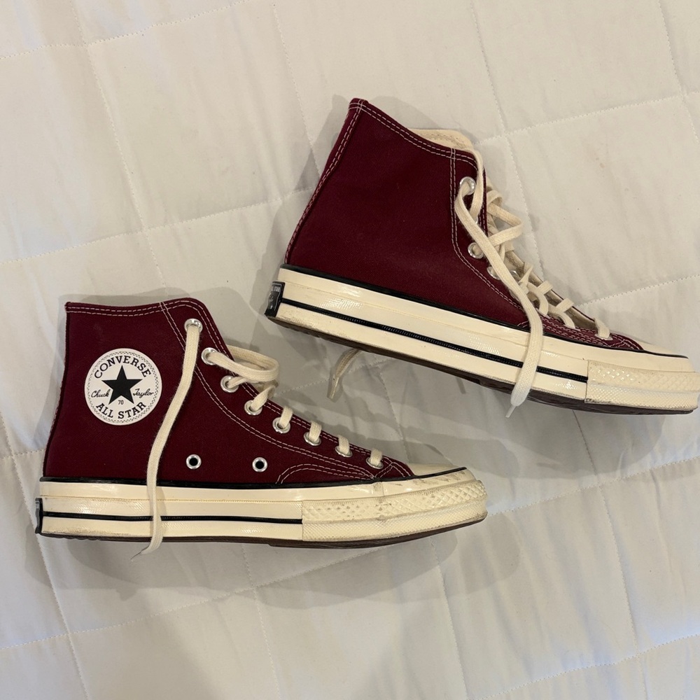Converse Maroon High-Top Sneakers